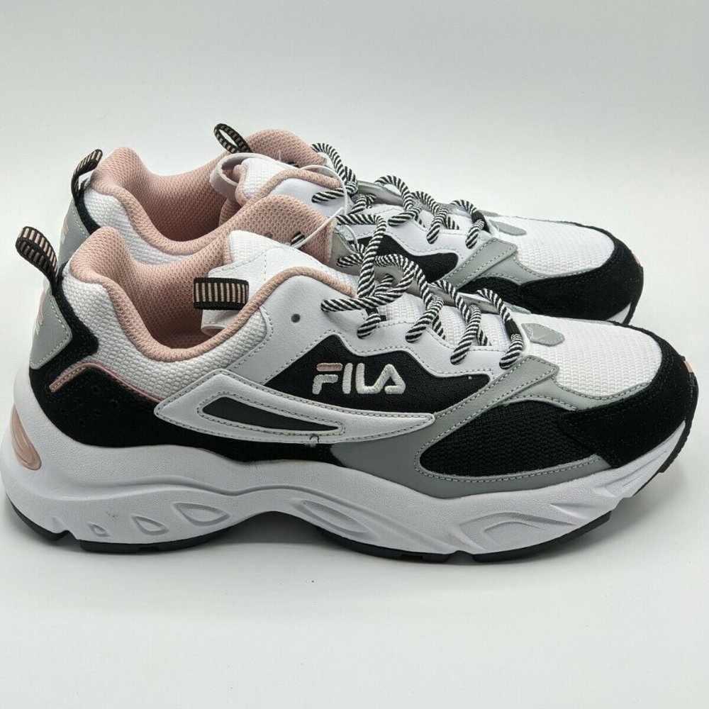 FILA Women's Recollector Athletic Sneaker Shoes-- White/Black/Pink - Picture 1 of 7